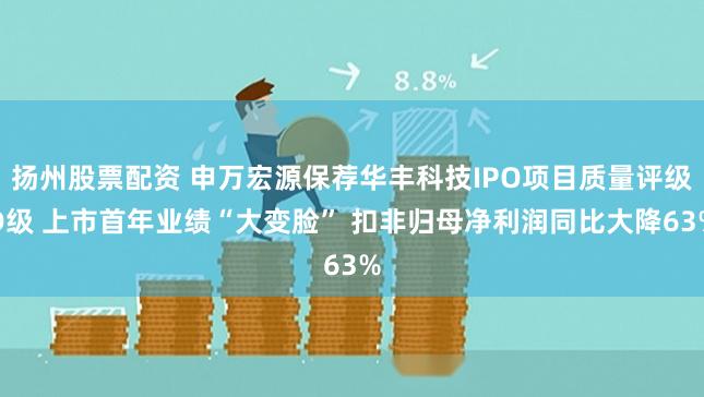 扬州股票配资 申万宏源保荐华丰科技IPO项目质量评级D级 上市首年业绩“大变脸” 扣非归母净利润同比大降63%