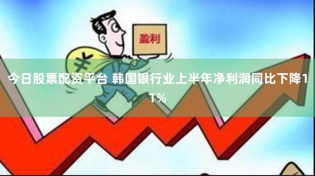 今日股票配资平台 韩国银行业上半年净利润同比下降11%